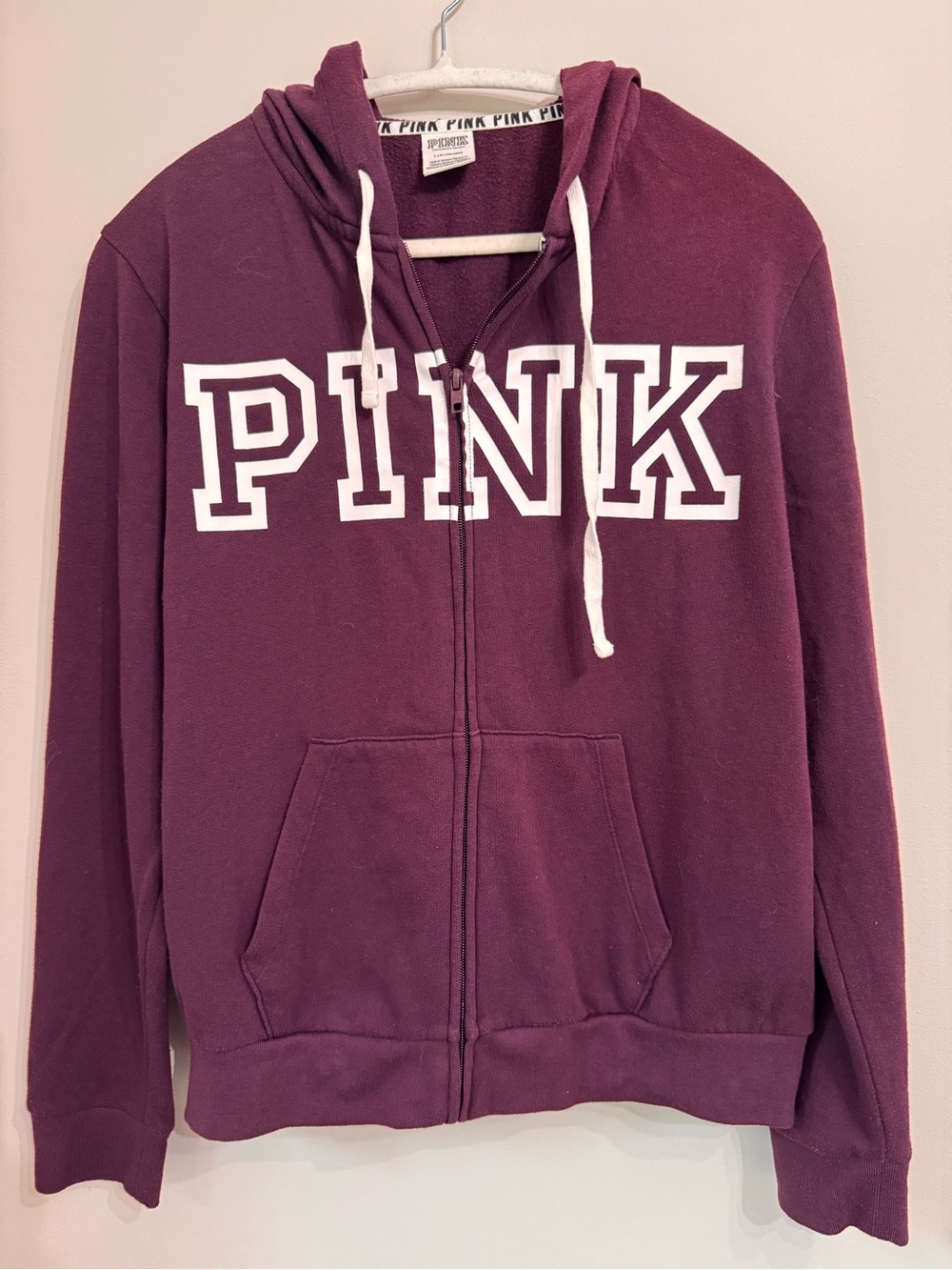 Vintage Y2k Victoria's Secret PINK Maroon/Burgundy Zip Up